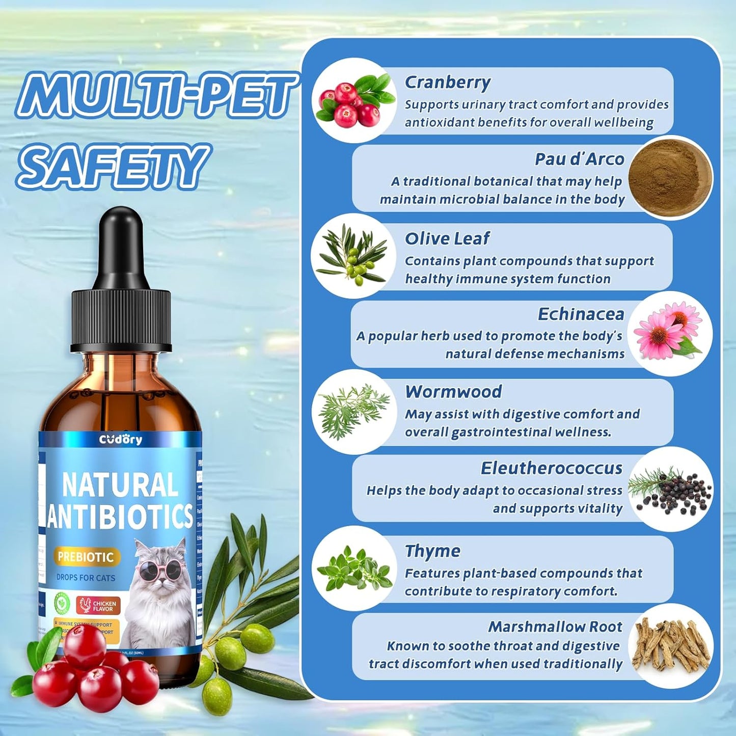 Cat Multivitamin, Crunchy & Creamy Cheese Chew Natural Antibiotics for Cats, Cat Antibiotics Nutritional