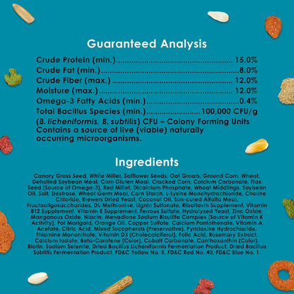 Kaytee Forti-Diet Pro Health+Safflower Nourish+Protect Cockatiel Food, Supports Breeding and Molting, Nutrition Backed by Science, Digestive and Brain Health, 4 pounds