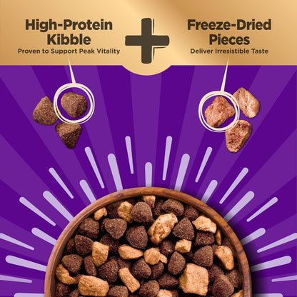 Wellness CORE+ Dry Dog Food with Freeze Dried Pieces, Wholesome Grains, High Protein, Natural, Beef & Barley Recipe, (4-Pound Bag)