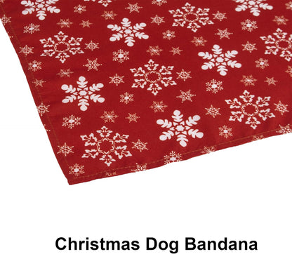 ADOGGYGO 4 Pack Dog Bandana Christmas Scarf Bibs Kerchief Set Pet Christmas Costume Xmas Holiday Bandanas for Medium Large Dogs Pets (Large)