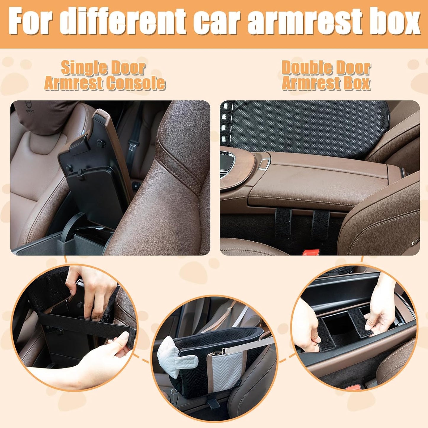 Dog Car Seat for Small Dogs, Portable Center Console Dog Car Seat, Pet Booster Seats with Safety Belt and Soft Cushion, Pet CarSeat for Dogs and Cats Under 15 lbs,Black