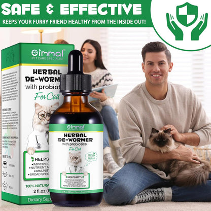 Specifically Formulated for Cats,Naturally Sourced Ingredients,Cats Natural Broad Spectrum Treatment with Probiotics,Gut Health,Digestive Support for All Cat All Ages and Breeds