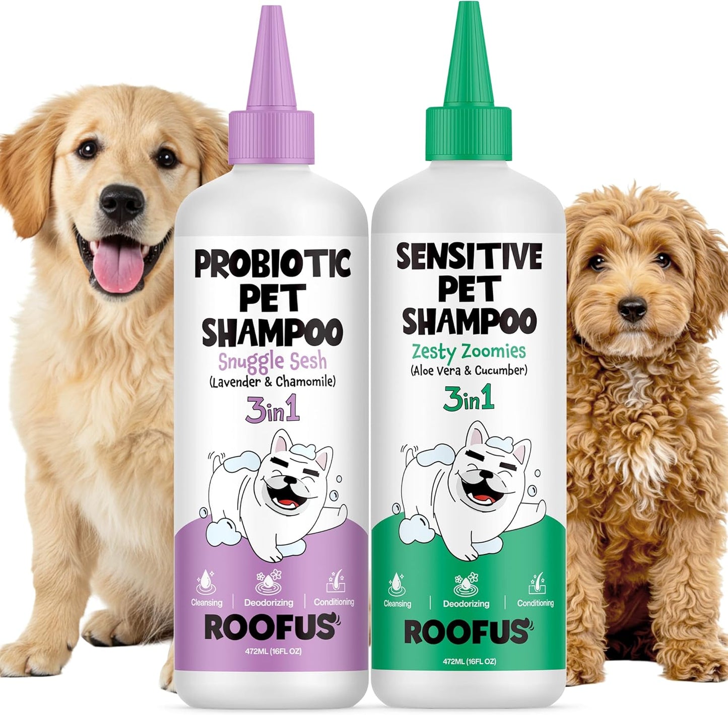 Sensitive and Probiotic Dog Shampoo - 1 Pack Dog Shampoo for Conditioner, Moisturizing & Itching