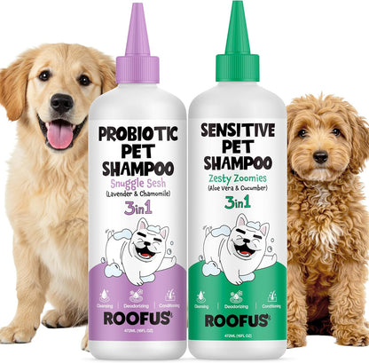 Sensitive and Probiotic Dog Shampoo - 1 Pack Dog Shampoo for Conditioner, Moisturizing & Itching