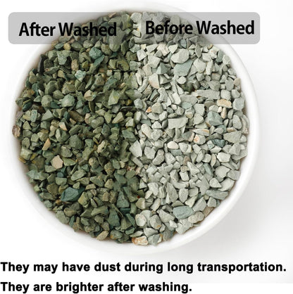 5lb Succulents and Cactus Green Zeolite, Décor & Additive Rocks, Natural Decorative Gravel for Bonsai, Fairy Gardening, DIY Projects, Vases Fillers, Terrarium