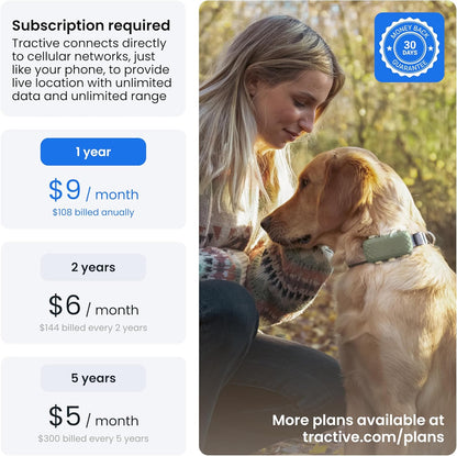 Tractive XL Smart Dog GPS Tracker | Live Pet Tracker with Virtual Fence | Vital Signs Monitoring of Heart & Respiratory Rate | Up to 1-Month Battery Life | Dog Collar Attachment (Green)