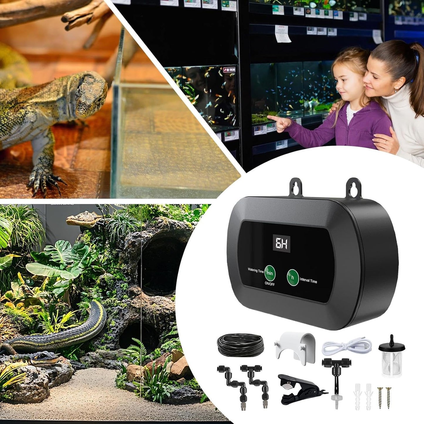 Reptile Mr. | Intelligent Intelligent Spray | Automatic Intelligent Reptile Humidifiers | Automatic Reptile Tank Humidifier, Tranqu Mist
