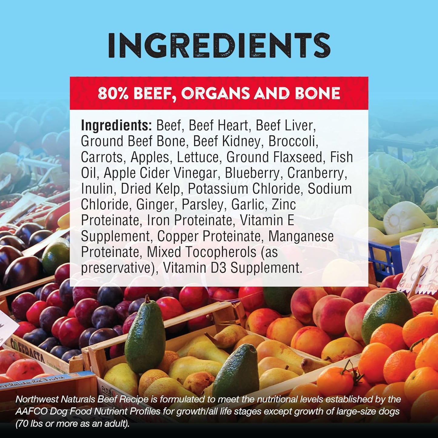 Northwest Naturals Freeze-Dried Beef Dog Food - Bite-Sized Nuggets - Grain-Free, High-Protein, Raw Diet, Human-Grade Ingredients, All Natural, Premium Quality, Healthy & Nutritious - 12 Oz