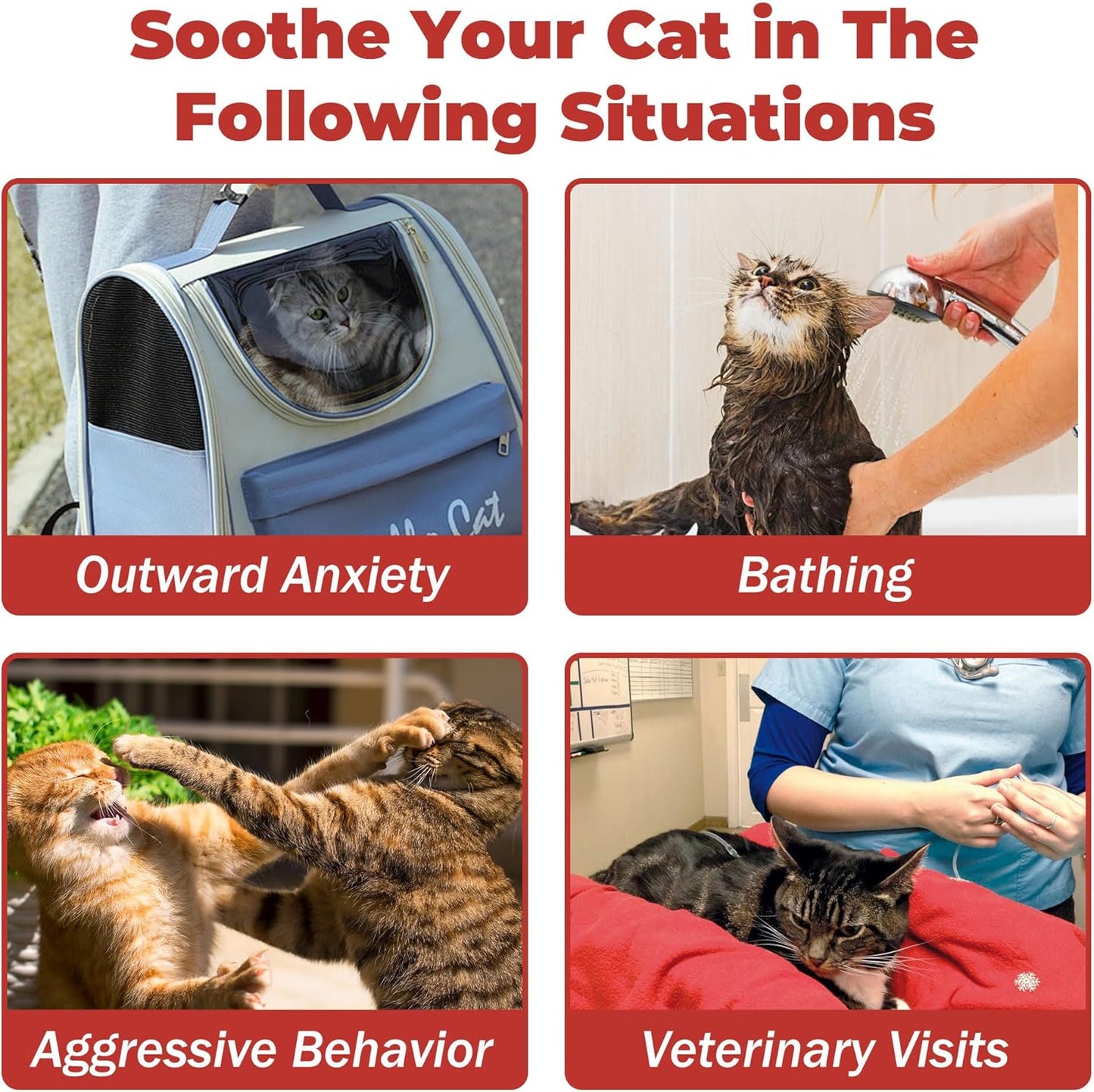 Cat Relief Treats – L-Theanine + L-Tryptophan | Lickable, Relieves Anxiety and Stress in Cats | Sleep and Relaxation Supplement | On-The-Go - 30 Tablets, Vet-Formulated, Made in The USA