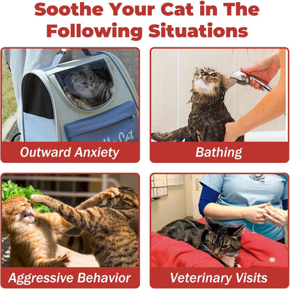 Cat Relief Treats – L-Theanine + L-Tryptophan | Lickable, Relieves Anxiety and Stress in Cats | Sleep and Relaxation Supplement | On-The-Go - 30 Tablets, Vet-Formulated, Made in The USA