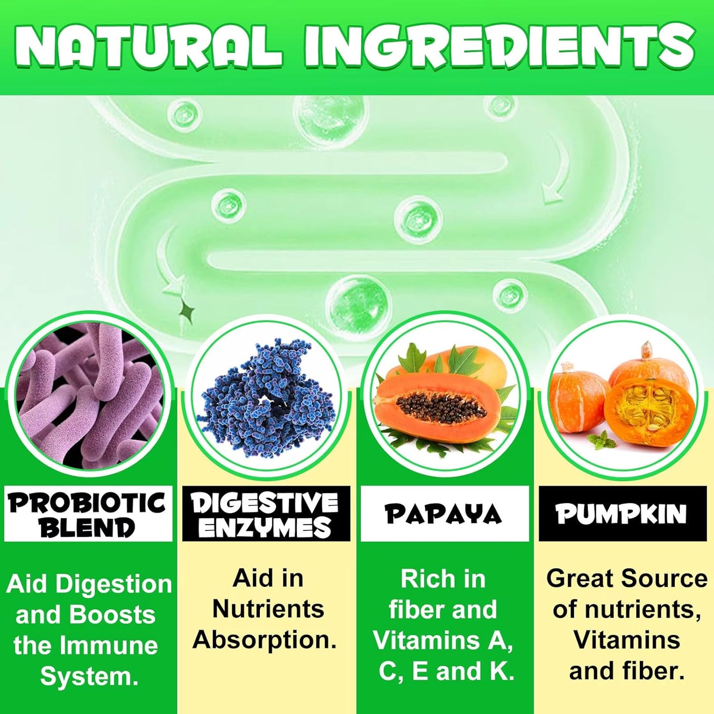 Probiotics Supplement for Dogs - Digestive Enzymes with Prebiotics for Gut Health - Anti Diarrhea, Bowel Support, and Immunity - Health & Itch Relief Digestive Enzymes