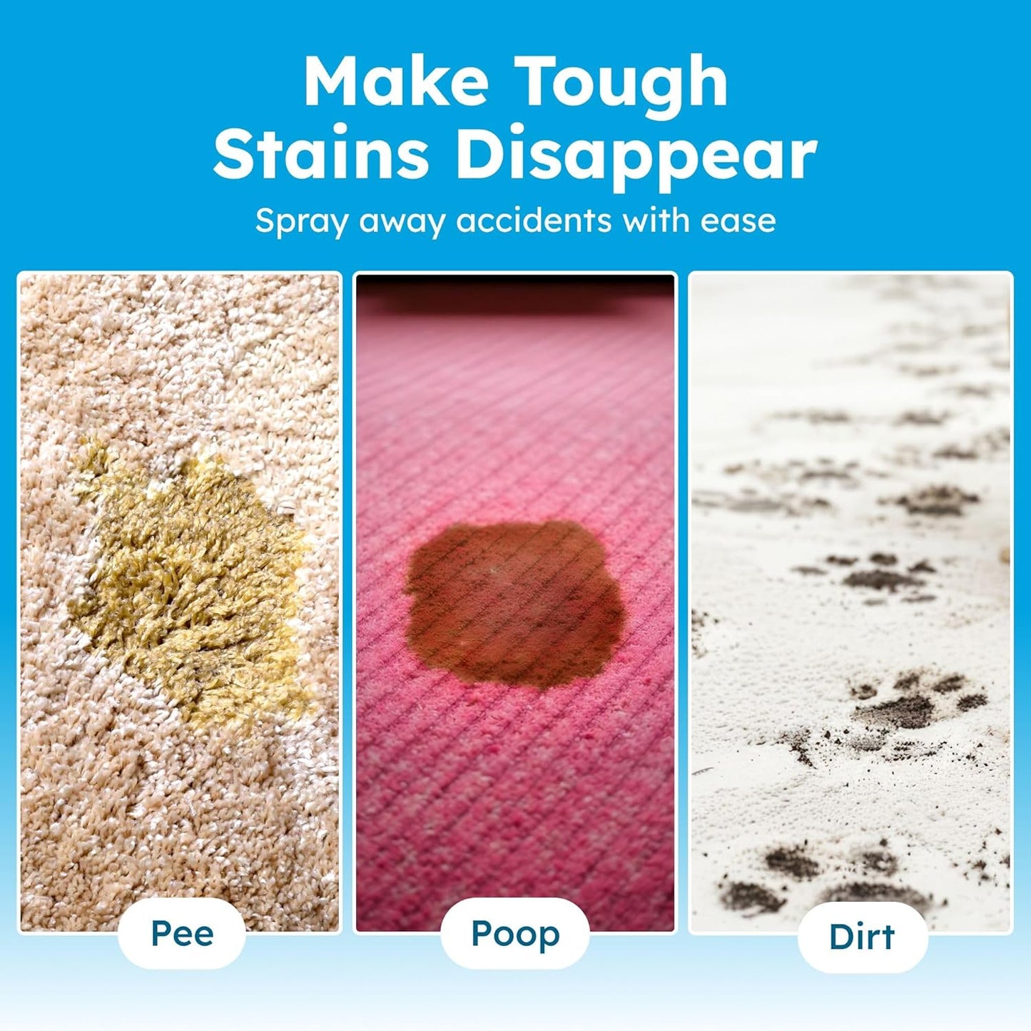 BugMD Enzyme Cleaner for Dog & Cat Urine | Pet Stain and Odor Remover for Carpet & Home | Unscented Urine Destroyer & Deodorizer