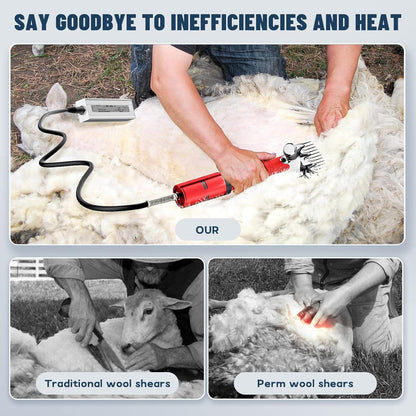 1000W Electric Sheep Shears, Professional Sheep Clippers, Animal Grooming Clippers for Horse Alpacas Goats, Farm Livestock Shearing Machine-Grooming Kit Animal Hair Cutting