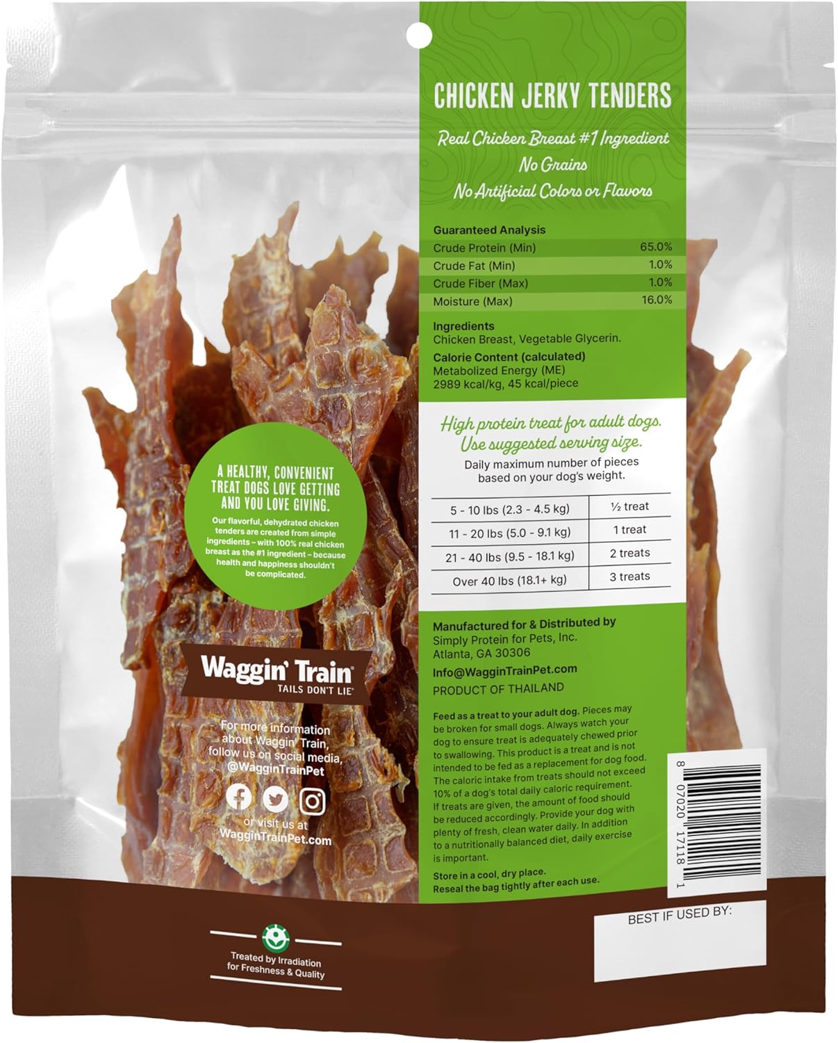 Waggin' Train Chicken Jerky for Dogs - Limited Ingredient Dog Treats for Dogs 30 oz. Pouch