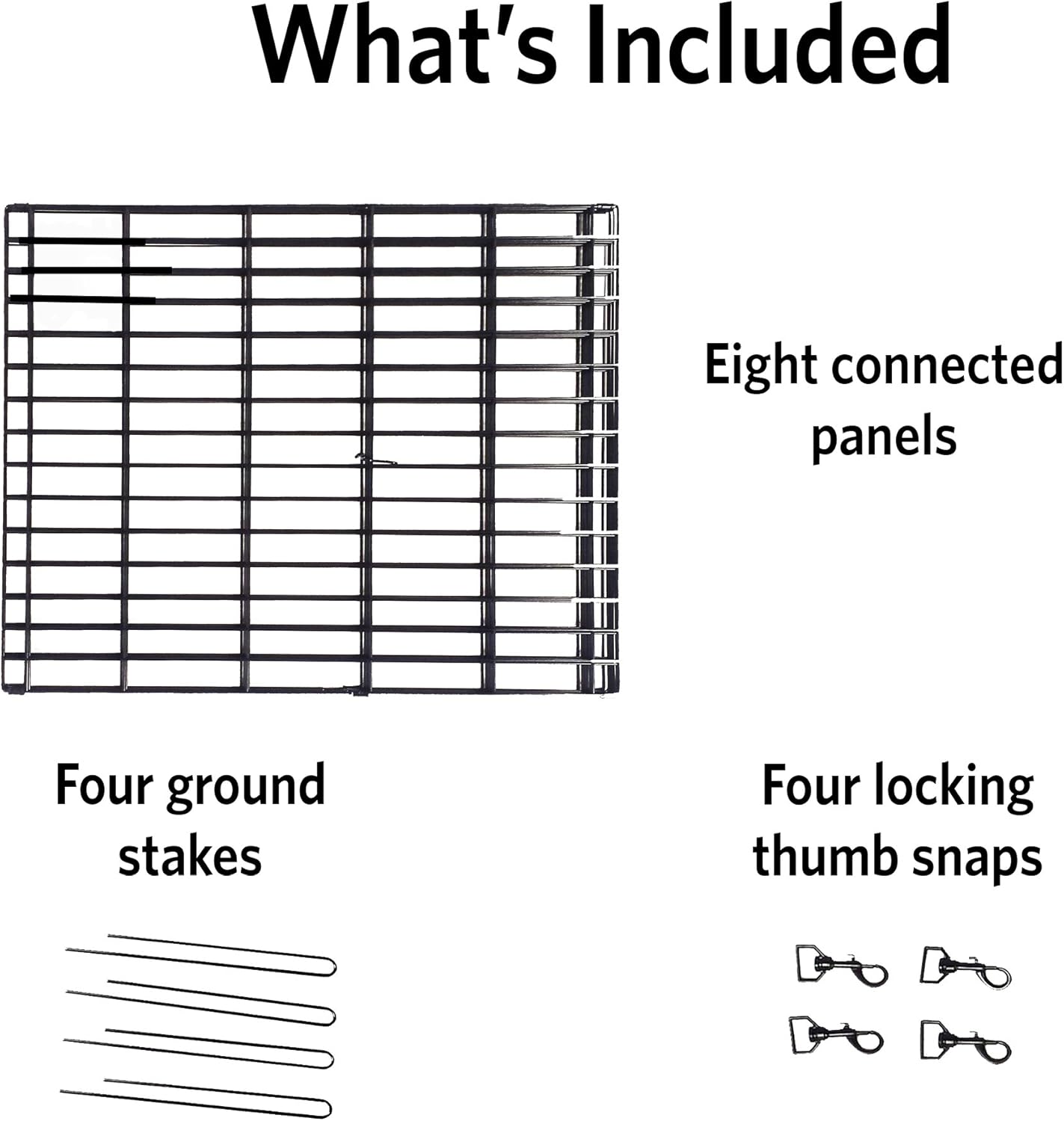 New World Folding Metal Puppy/Dog Exercise Pen, Indoor/Outdoor Playpen with No Door, Provides 16 Sq Feet of Play Space, 24-Inches Tall, Black E-Coated