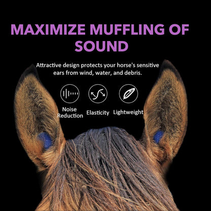 Harrison Howard EaseFit Equestrian Earplugs Horse Foam Ear Plugs Balls Pair-Champion Blue