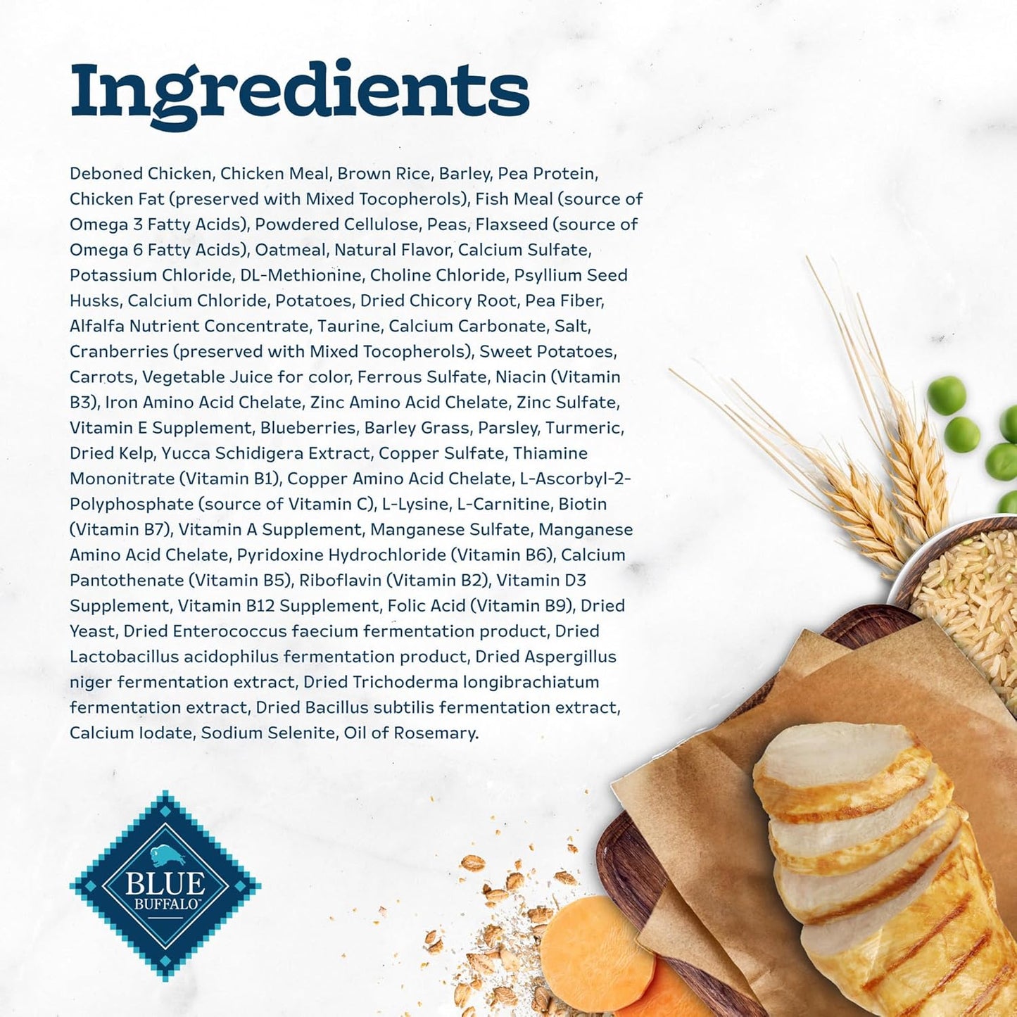 Blue Buffalo Tastefuls Natural Dry Food for Adult Cats 7+, Hairball Control, Chicken & Brown Rice Recipe, 7-lb. Bag