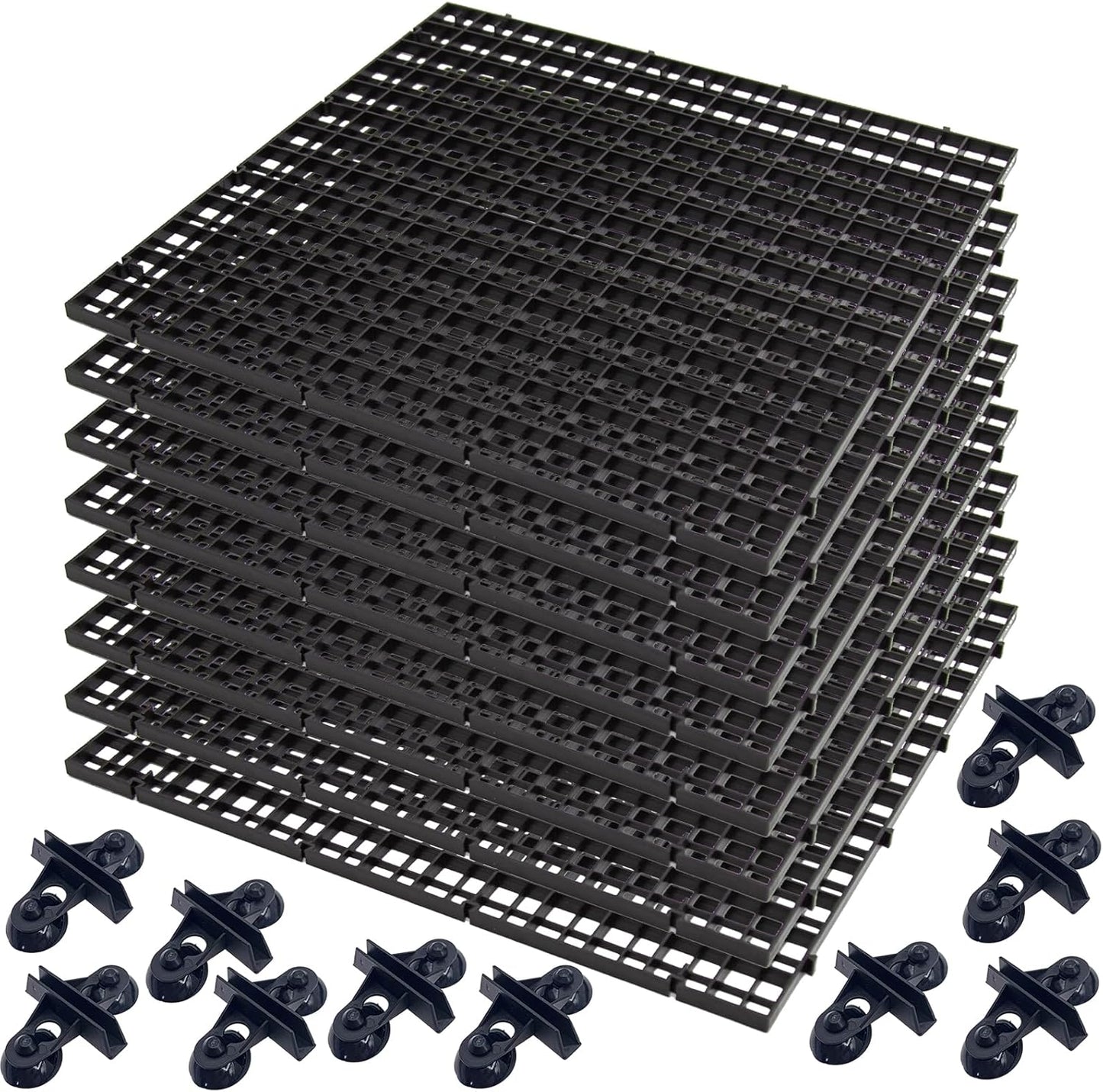 8 Pieces Fish Tank Divider with Sucker Clips 30x30cm/11.8x11.8“ Aquarium Filter Bottom Divider Partition Separator