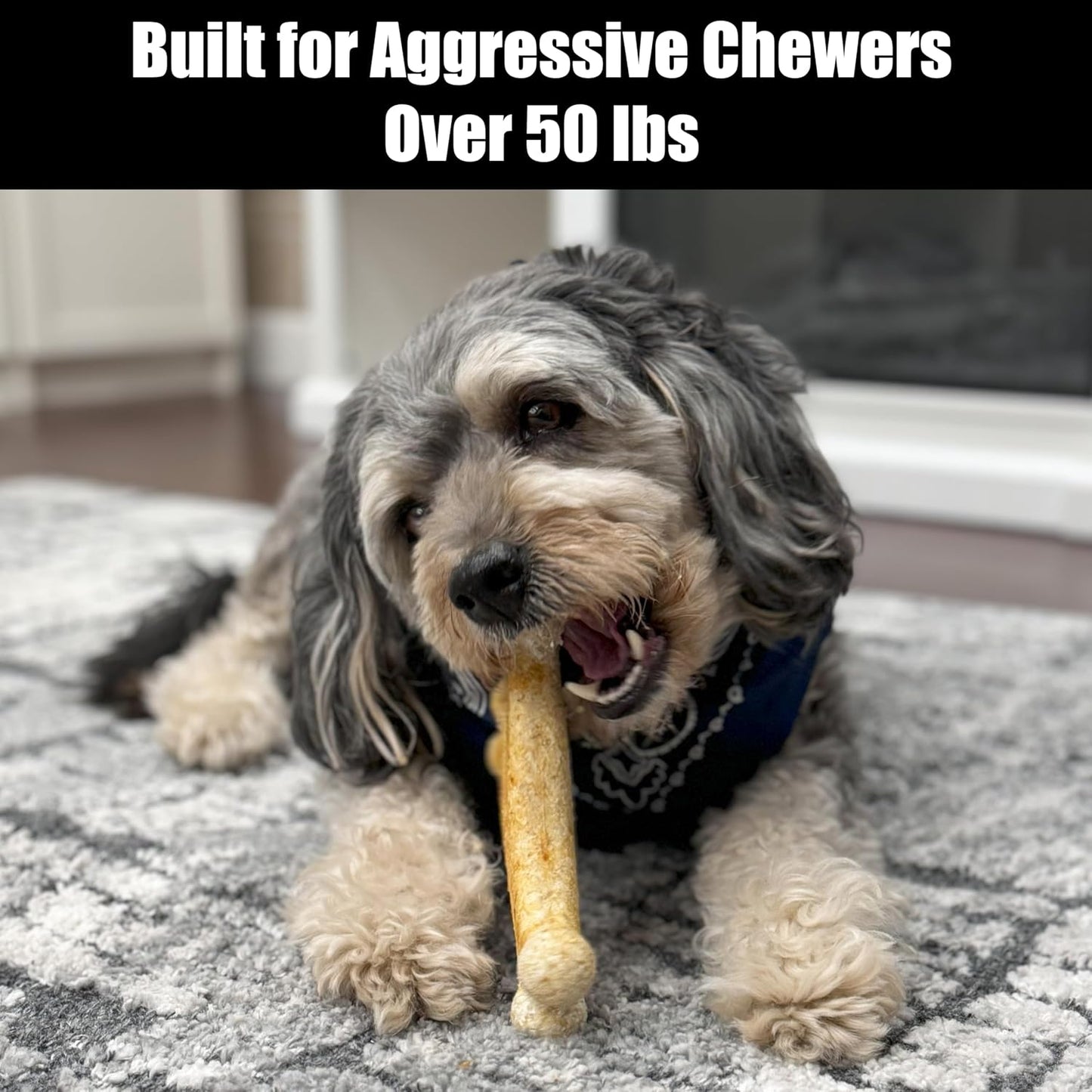 Fieldcrest Farms Nothin' to Hide Collagen-Based Dog Chews, Wishbone, Chicken Flavor, Ultra-Premium, for Dogs Over 50lbs, Easily Digestible, Supports Skin, Coat, Joints & Muscles, 7-Inch, 2 Pieces