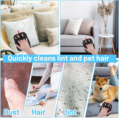 Pet Hair Removal Glove,Upgraded Reusable Grooming Gloves for Cats & Dogs,Magic Brush Pet Hair Remover,Mitt & Pet Grooming Gloves for Couch, Carpet, Furniture Upgraded Electrostatic Hair Removal Glove