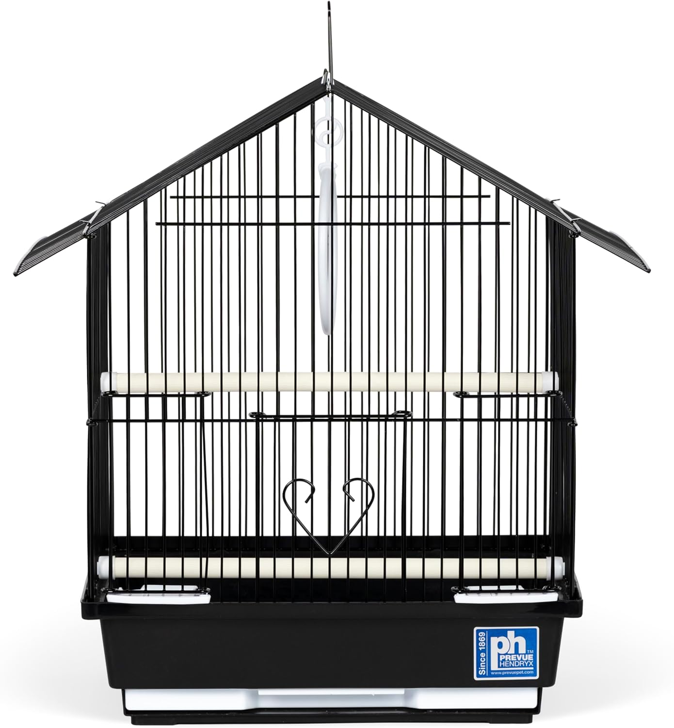 Prevue Pet Products Parakeet Manor Bird Cage with Handle for Home or Travel, Black