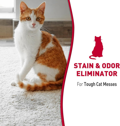 Nature’s Miracle Advanced Stain and Odor Eliminator Foam Cat 17.5 Ounces, for Severe Cat Messes, Aerosol