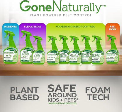 Flea and Tick Spray for Dogs & Home– Natural Flea and Tick Prevention for Dogs– Bed Bug Spray & Multi-Insect Killer– Scentless Plant-Based Formula Kills on Contact (32 oz)