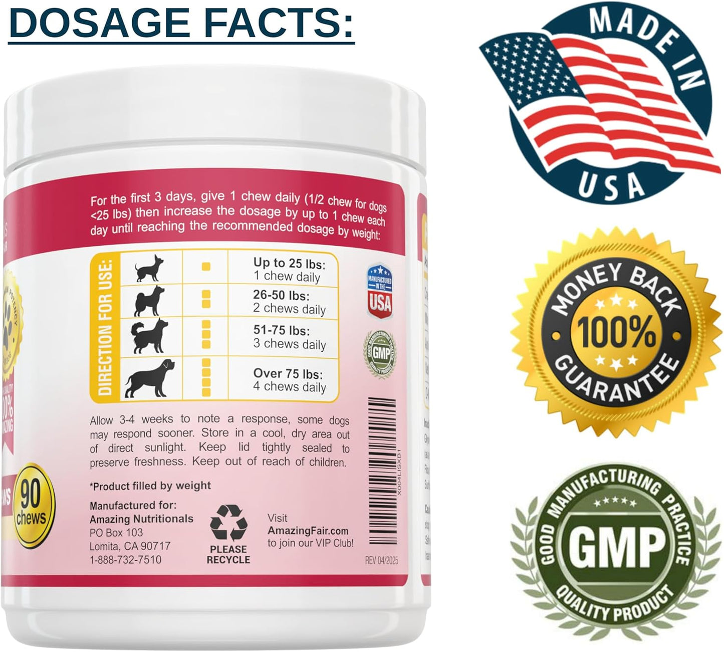 Probiotics for Dogs and Cranberry Bundle - UTI Prevention, Immune Support, Digestive Health, Incontinence, Gas and Diarrhea Elimination