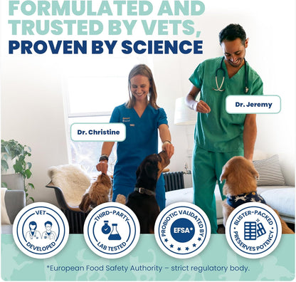 Jope Synbiotic GB-01® - Prebiotics and Probiotics for Dogs & Cats - Clinically Proven Formula - Vet Formulated for Gut Health, Stool Quality, Diarrhea, Immunity, Skin & Coat - 30 Gut Powder Capsules