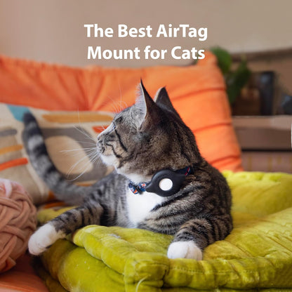 Elevation Lab AirTag Cat Collar Mount - TagVault™ - The Secure & Compact AirTag Holder for Cats | Doesn't Dangle, for Small Dogs Too