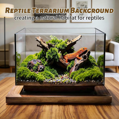2pcs Cork Bark 12x8 inch Natural Cork Reptile Background, Terrarium Climbing Mat Wall Decor for Bearded Dragons, Lizards, Geckos, Turtles, Snakes, Frogs, Spiders - Habitat Accessories