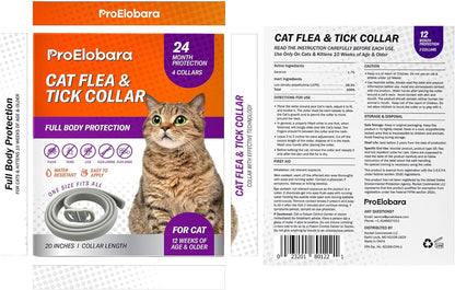 Flea and Tick Prevention Collars for Cats: Effective Pet Flea & Tick Treatment for Cats - Waterproof Adjustable Flea Tick Collars for Large & Small Cat, Outdoor Fleas Ticks Control for Kittens 4 Pack