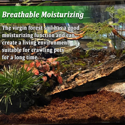 BNOSDM Reptile Soil Substrate Fluffy Small-Strand Reptile Substrate and Snake Bedding Clean Natural Terrarium Bedding for Lizards Snakes Tortoises Tarantulas