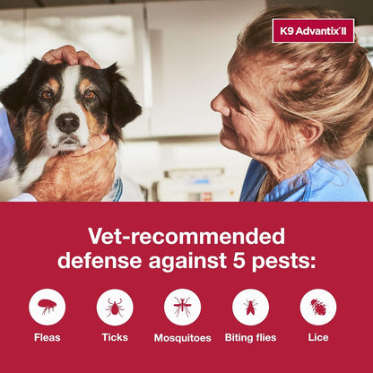 Bundle of K9 Advantix II Large Dog | 2-Mo Supply + Pet Protect Skin Health Soft Chews for Dogs, 60 Count