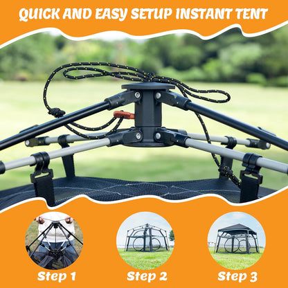 Extra Large Catio Outdoor Cat Enclosure 2-Tier Cat Tent for Patio, Balcony, Indoor & Outdoor, Foldable Cat Playpen with 3 Doors, Weatherproof Sunproof with Fashionable carrybag（Patented）