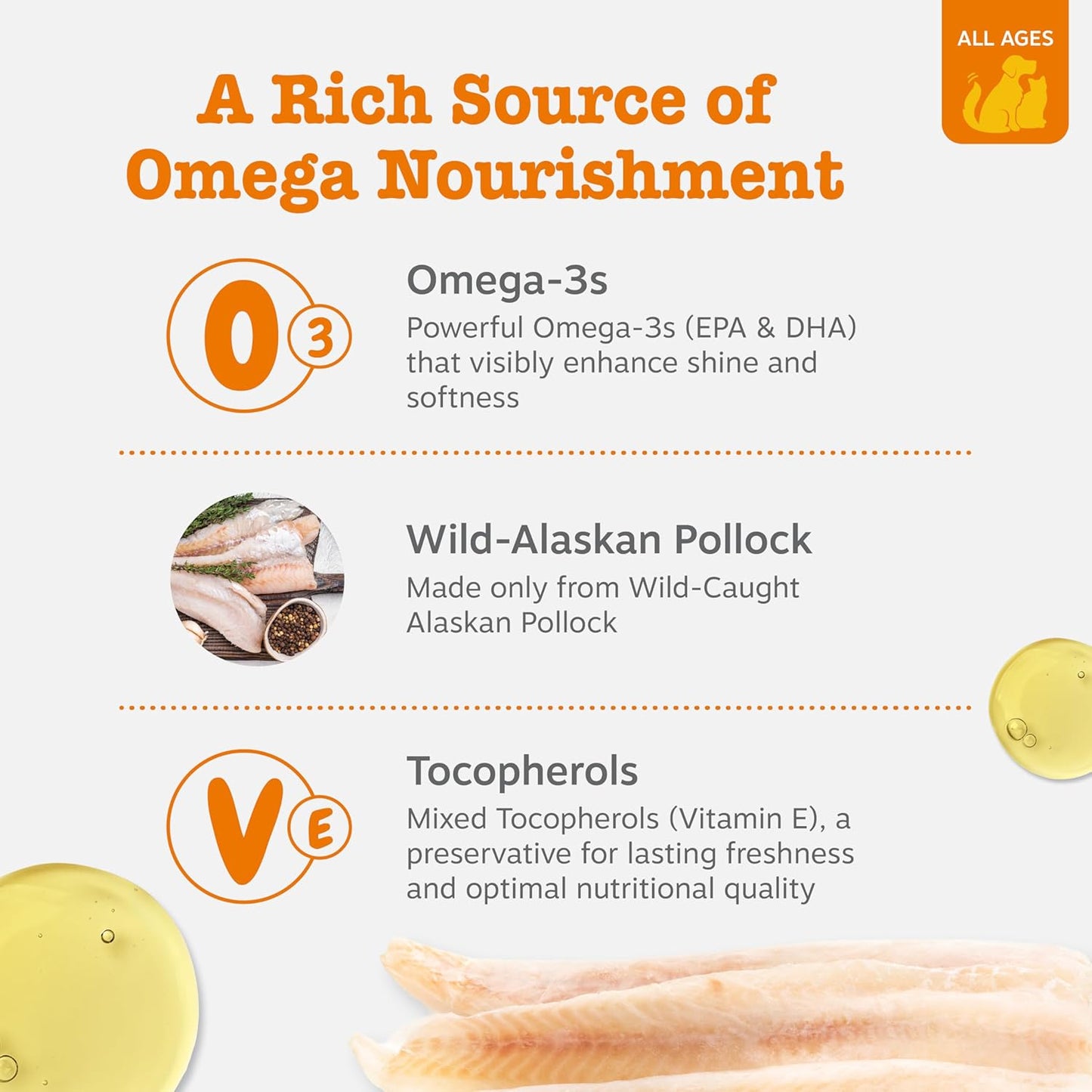 Zesty Paws Wild Alaskan Fish Oil for Dogs & Cats - Pollock & Salmon Oil Blend - Omega 3 Fatty Acids EPA & DHA for Pets - for Sensitive Skin + Coat Health - Immune System Support - 64 fl oz