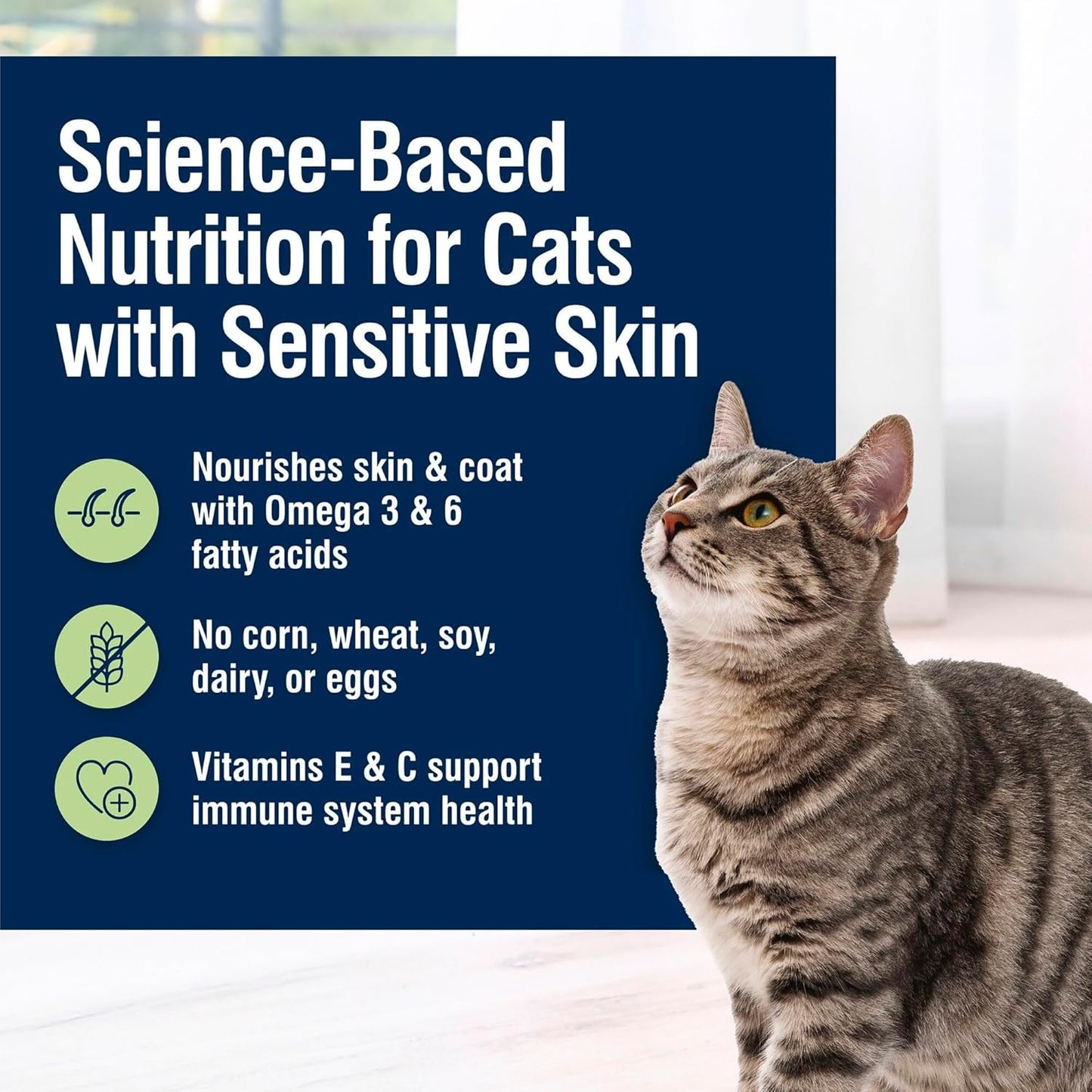 Blue Buffalo True Solutions Skin & Coat Care Wet Cat Food for Adult Cats, Made with Natural Ingredients, Whitefish, 3-oz. Cans (24 Count)