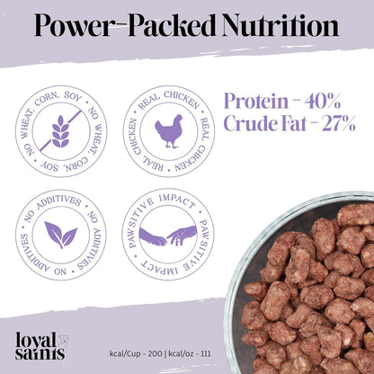 Freeze Dried Raw Dog Food - Premium Chicken Flavor with High Protein & Grain Free Dog Food for Small or Large Breeds and Picky Eaters - Versatile as Meal Topper, Pet Snack & Treats, 5 Oz