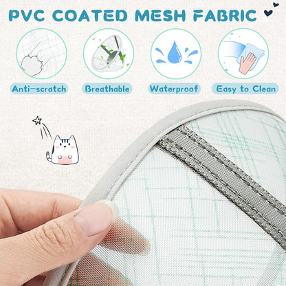 Supet Cat Cone Collar Soft, Air Mesh Recovery Collar to Stop Licking, Breathable Neck Cone Alternative for Small Kitten, Lightweight Cat Head Cone Anti Scratch (M)