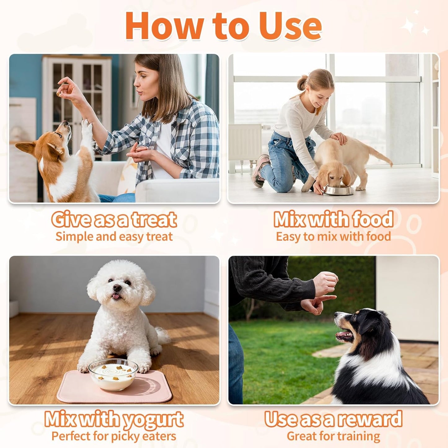 Dog Multivitamin, 500 Crunchy & Tasty Chew - Supports Daily Energy, Heart Health, Skin & Coat with Taurine, Krill Oil Omega-3, B Complex Vitamins & Zinc - Daily Multivitamin for All Breeds & Ages