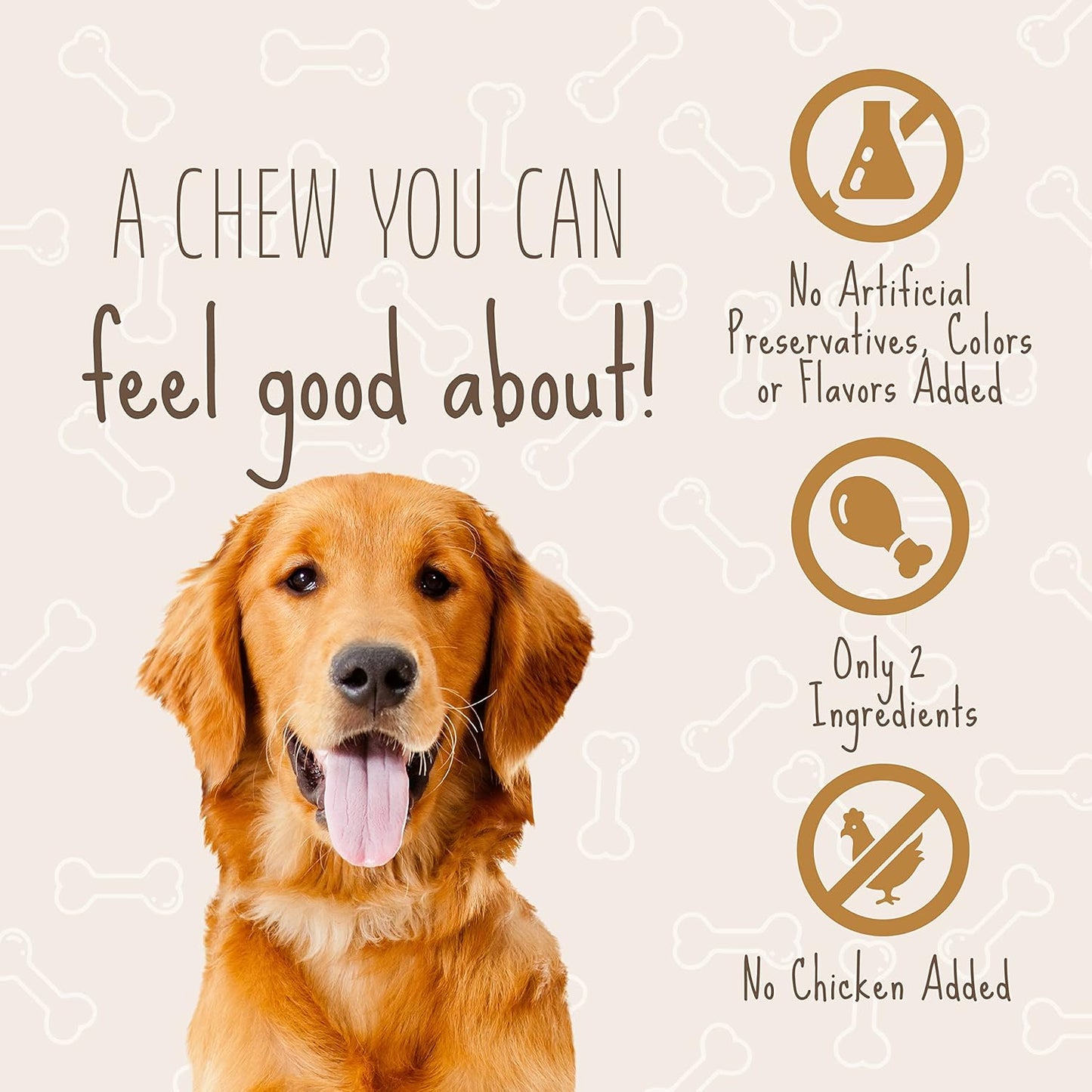 Better Belly Highly Digestible Rawhide Chips Chews, Treat Your Dog to a Chew with NO Artificial Colors or Flavors (Pack of 2)