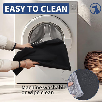 Durable Outdoor Dog Bed Chew Proof Stable Crate Mat Indoor cat Bed Anti Mild Bite Kennel Pad with Removable Fully Waterproof Cover (Charcoal, X-Large(42x28x2in))