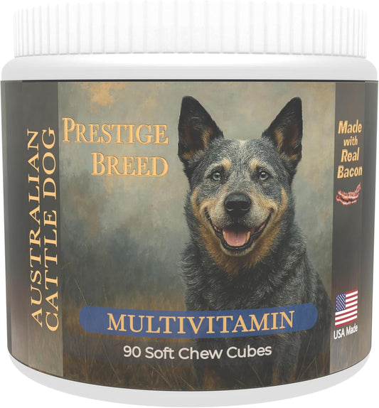 Australian Cattle Dog Multivitamins, 90 Count, Made in The USA with Real Bacon