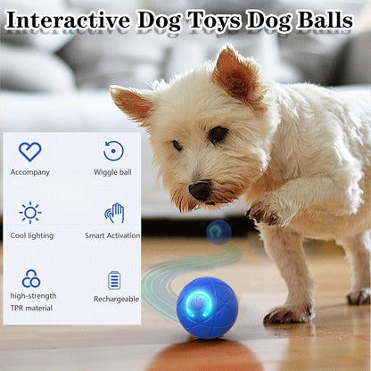 Interactive Dog Toys Dog Balls Activated Automatic Rolling Ball for Puppy Small Medium Dogs Smart Jumping Automatic Moving Bouncing and Rotating Ball Vibrating Keep Them Busy