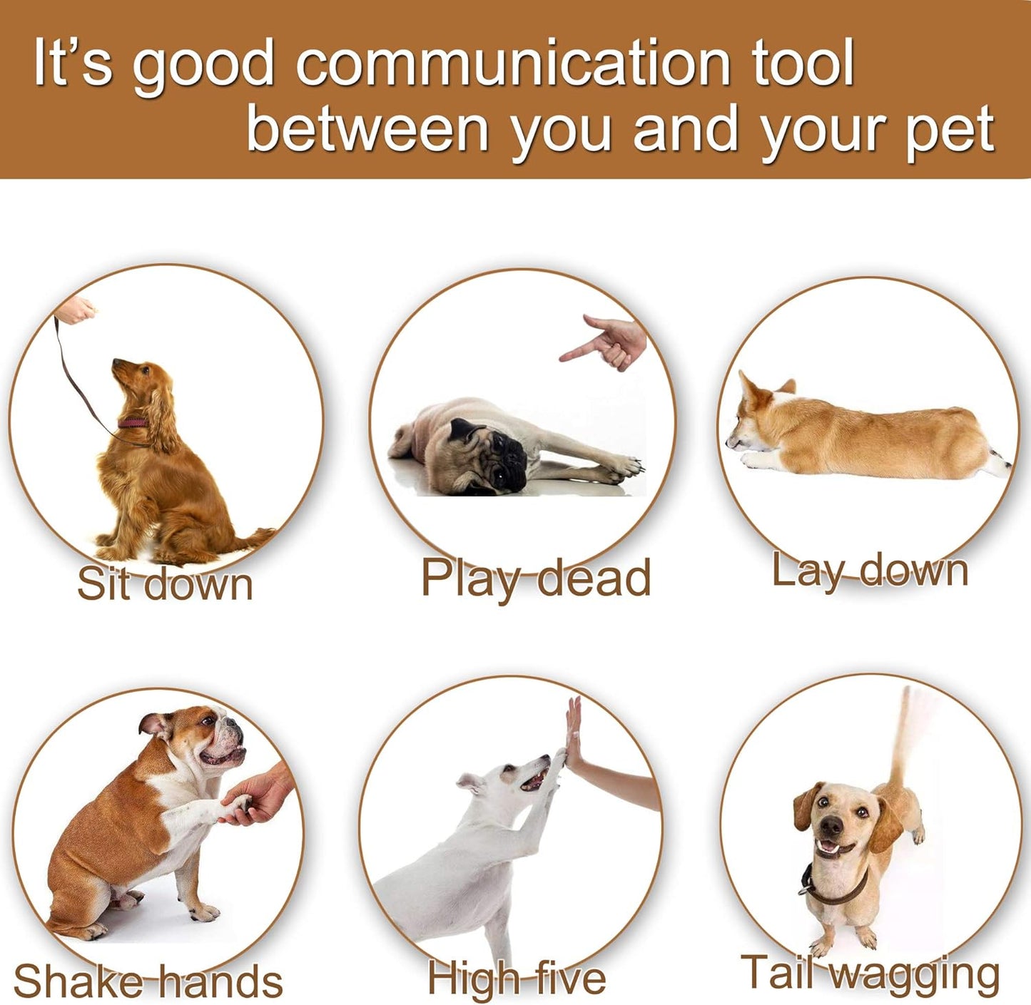 Chadou Training Clicker for Pet Like Dog Cat Horse Bird Dolphin Puppy with Wrist Strap, 2 Pack