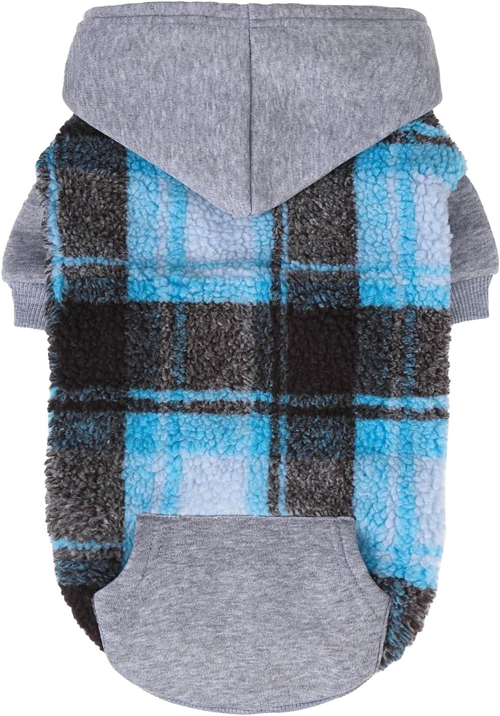 PUPTECK Dog Hoodie Puppy Sweatshirt Warm Dog Sweater Winter Clothes Cold Weather Coats for Small Medium Large Dogs, Blue, S/M