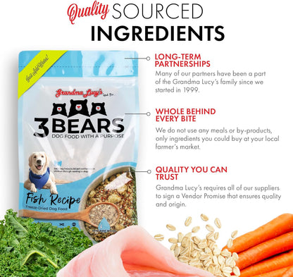 3 Bears Fish Dog Food - 8lb