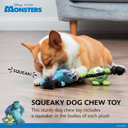 Disney for Pets Pixar’s Monsters, Inc. Rope Pet Toy, 12in Pixar Dog Toys | Rope Tug Toy for Dogs Inspired by Mike and Sulley from Pixar’s Monsters, Inc.