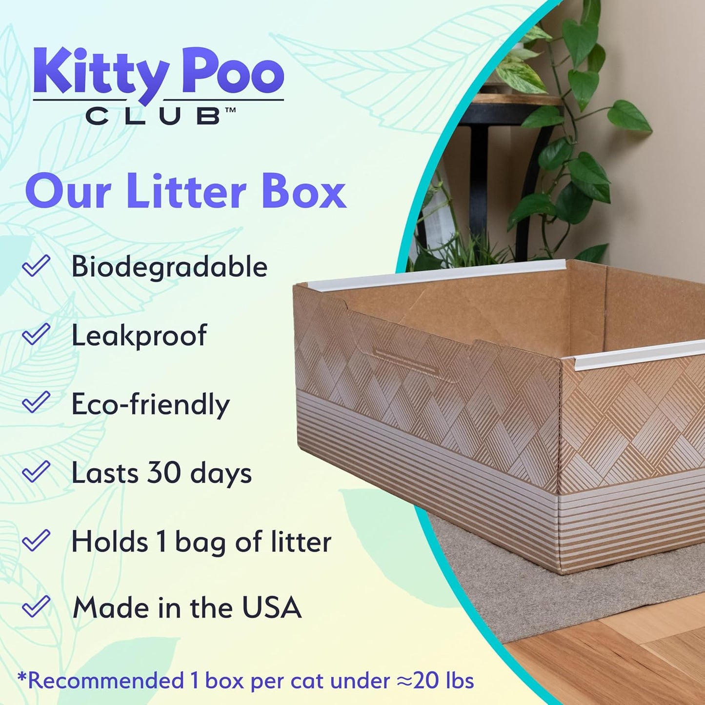 Leakproof Disposable 2-Pack Cat Litter Box Only - Made in The USA | Unmatched Odor Control | Recyclable — Kitty Poo Club