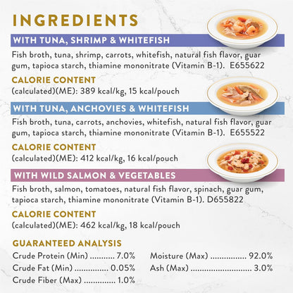 Purina Fancy Feast Lickable Wet Cat Food Broth Complement Classics Collection Variety Pack - (Pack of 12) 1.4 oz. Pouches